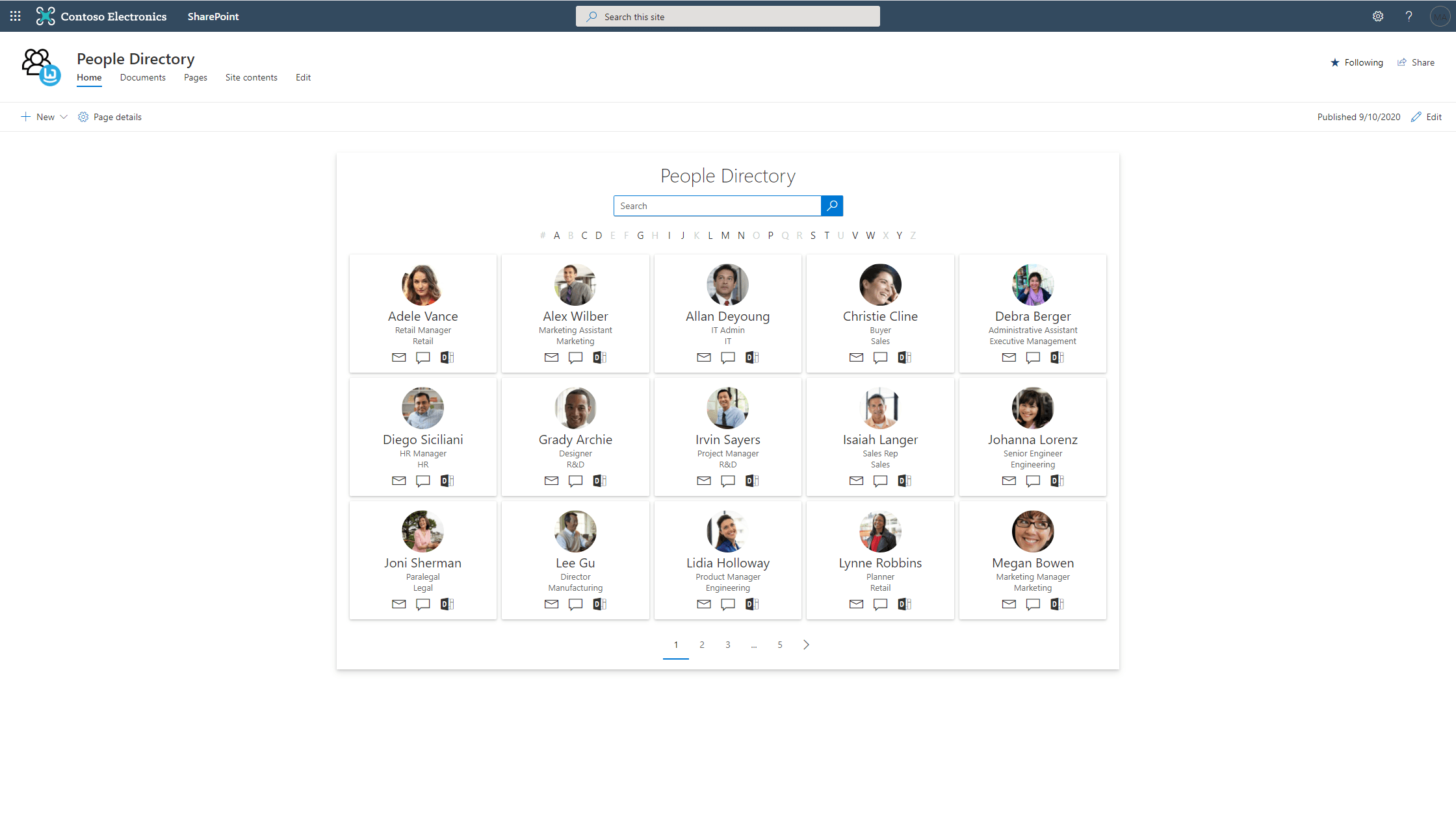 Quickly search for people