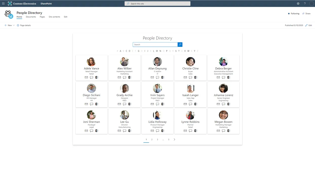 Quickly search for people